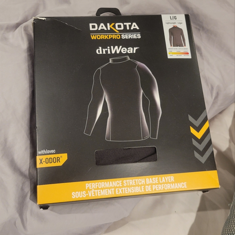 Dakota WorkPro Series Men's driWear Performance Strerch Base Layer, LARGE